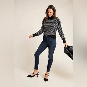 Anthropologie Pilcro High-Rise Moto Denim Leggings